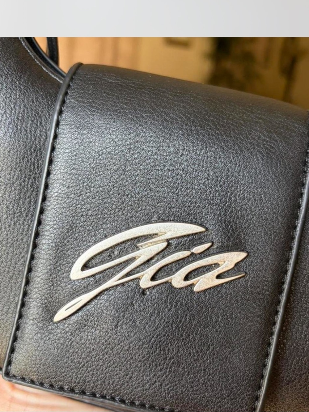 I.AM.GIA. Black leather Y2K shoulder bag - Picture 5 of 7